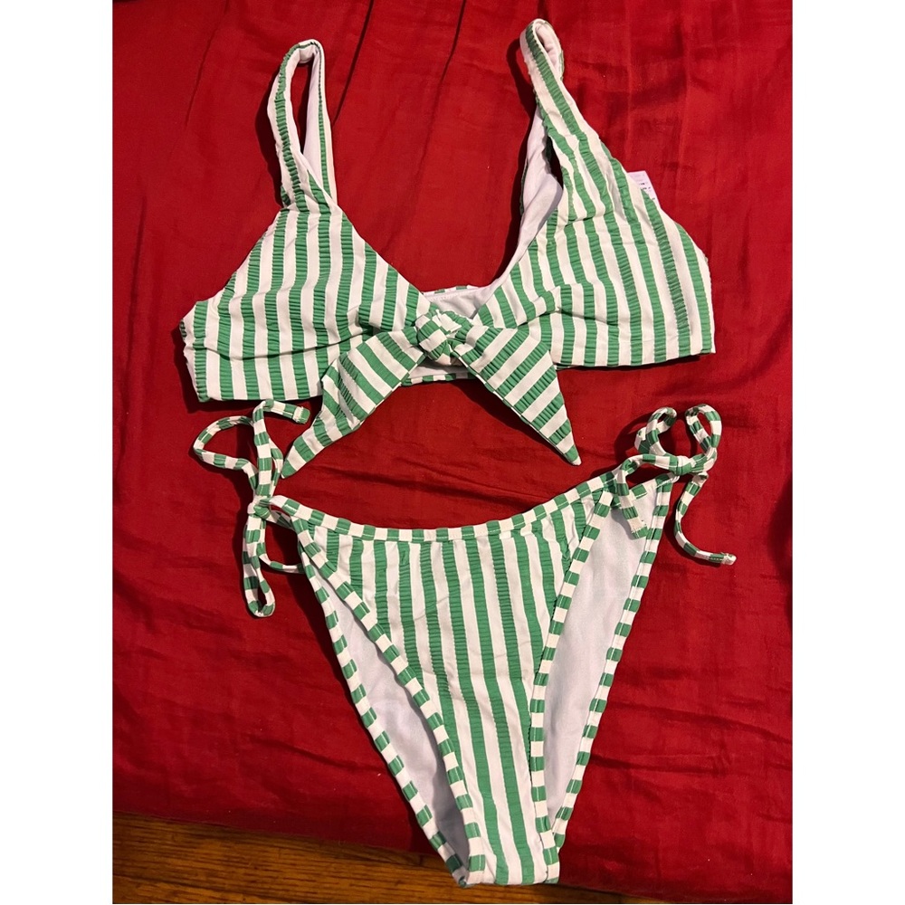 Billabong Brooke Stripe Two Way Tie Skinny Biarritz Bikini Set